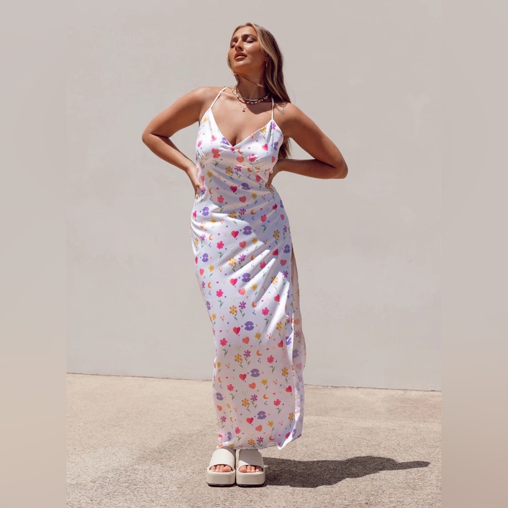 Satin Slit Princess Polly Dress
